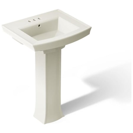 Kohler 24" Centerset Vitreous China Pedestal Bathroom Sink with 3 Pre Drilled Faucet Holes from the Archer Collection Biscuit