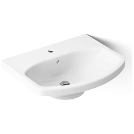 Kohler Cimarron 21" Pedestal Bathroom Sink with 1 Hole Drilled and Overflow White