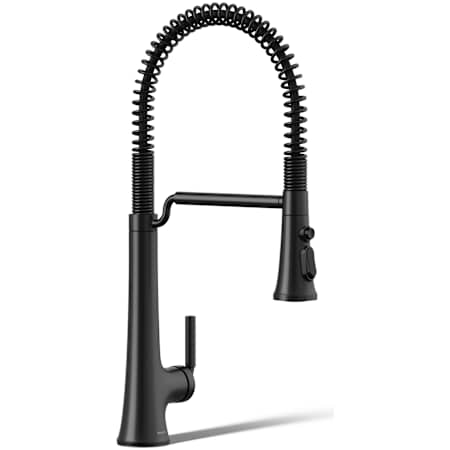 Kohler Tone 1.5 GPM Single Hole Pre-Rinse Pull Down Kitchen Faucet Matte Black