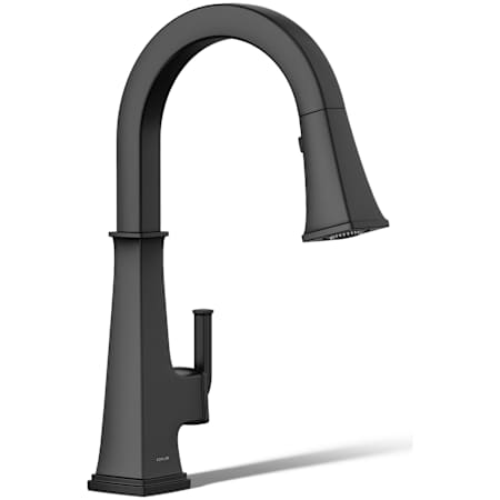 Kohler Riff 1.5 GPM Single Hole Pull Down Kitchen Faucet Matte Black