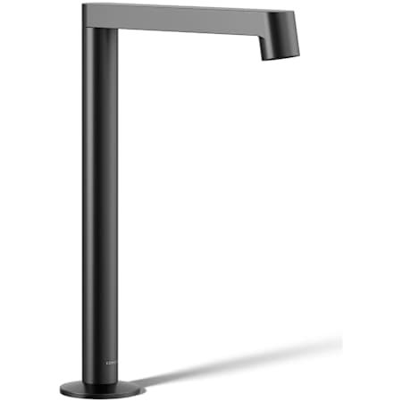 Kohler Components 1.2 GPM Vessel Widespread Bathroom Faucet with Row Design Spout and Drain Assembly - Less Handles Matte Black