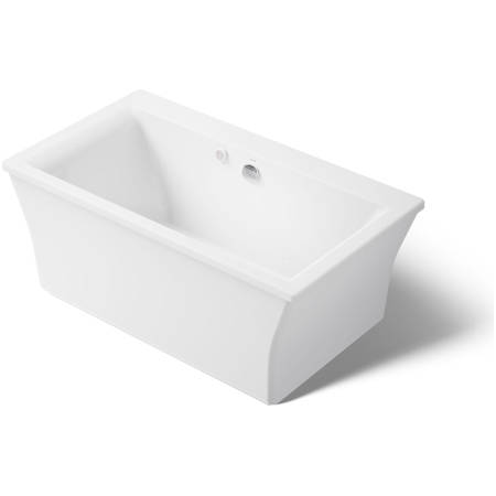 Kohler Stargaze 61" Free Standing Acrylic Air Tub with Center Drain and Overflow White