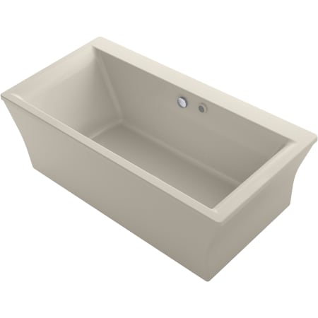 Kohler Stargaze 61" Free Standing Acrylic Air Tub with Center Drain and Overflow Biscuit