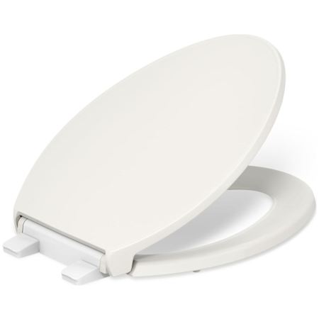 Kohler Border Elongated Closed-Front Toilet Seat with Soft Close and Quick Release Biscuit