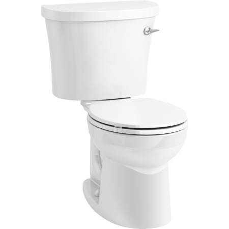 Kohler Kingston 1.28 GPF Two Piece Round Toilet with Right Hand Lever - Less Seat White