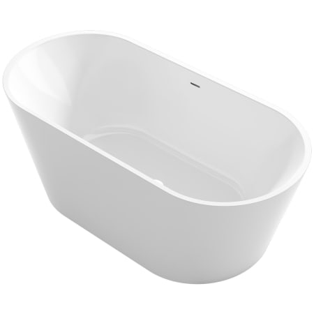 Kohler Evok 66" Free Standing Acrylic Soaking Tub with Center Drain, Toe-Tap Drain Assembly, and Slotted Overflow White