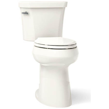 Kohler Highline Tall 1.28 GPF Two Piece Elongated Extra Tall Height (2" higher than Comfort Height) Toilet with Left Hand Lever - Less Seat Biscuit