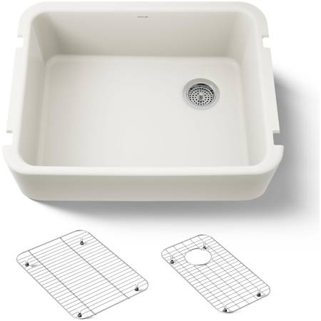 Kohler Ironridge 28-1/2" Undermount Single Basin Cast Iron Kitchen Sink Biscuit