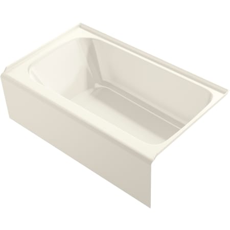 Kohler Avec 60" Three Wall Alcove Acrylic Soaking Tub with Right Drain and Overflow Biscuit