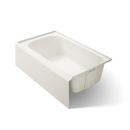 Kohler Avec 60" Three Wall Alcove Acrylic Soaking Tub with Right Drain and Overflow Biscuit