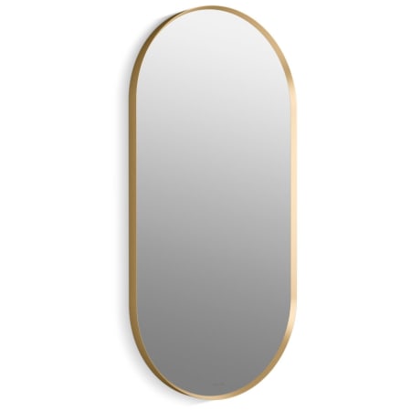 Kohler Essential 20-1/16" W x 40-1/16" H Modern Oval Framed Bathroom Wall Mirror Modern Brushed Gold