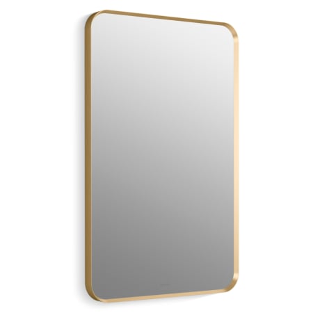 Kohler Essential 22-1/16" W x 34-1/16" H Rectangular Framed Bathroom Mirror Modern Brushed Gold