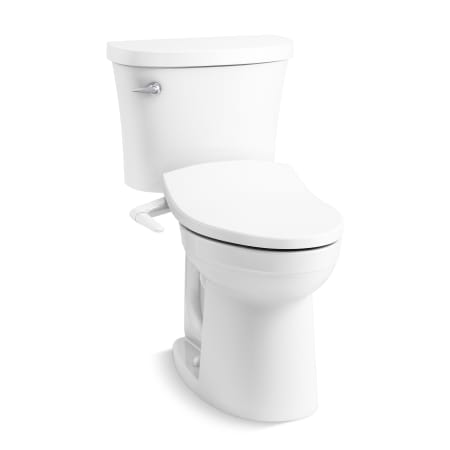 Kohler Kingston Complete Solution Two-Piece Comfort Height Elongated Toilet - Includes PureWash M250 Elongated Manual Bidet Seat White