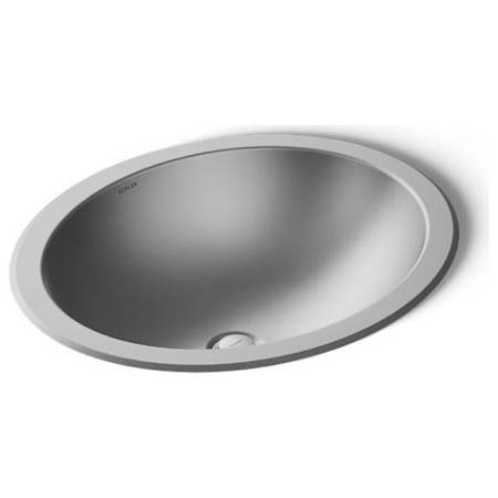 Kohler Bachata 16-11/16" Oval Stainless Steel Undermount Bathroom Sink Stainless Steel