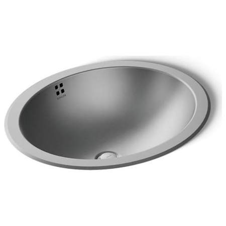 Kohler Bachata 17-1/8" Mirrored Stainless Steel Drop-in / Undermount Bathroom Sink With Overflow N/A