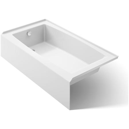 Kohler Entity 60" x 32" Three Wall Alcove Acrylic Soaking Tub with Left Drain White