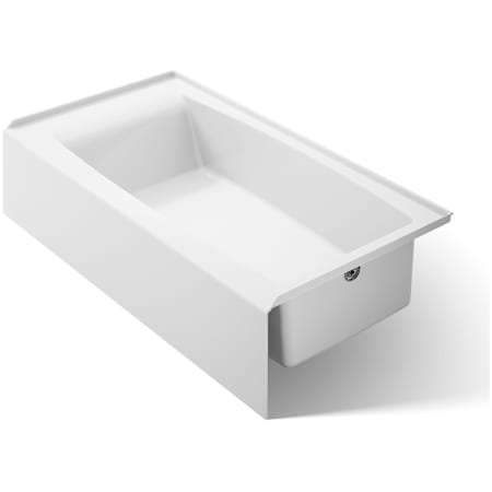 Kohler Entity 60" Three Wall Alcove Acrylic Soaking Tub with Right Drain and Overflow White