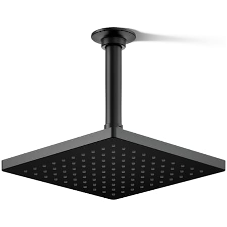 Kohler Honesty Square 8" Single Function 1.75 GPM Rainhead with MasterClean Sprayface Matte Black