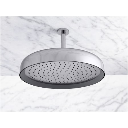Kohler Statement Rainhead 26291-G-BL Soffione Doccia Pioggia Rotondo – 10'' (25,4 Cm), Finitura Nero Opaco, Tecnologia Katalyst