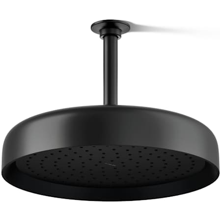 Kohler Statement Round 12" Single Function 2.5 GPM Rainhead with MasterClean Sprayface and Katalyst Air-Induction Technology Matte Black