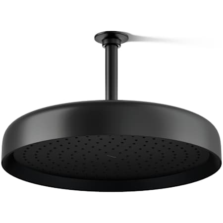 Kohler Statement Round 14" Single Function 2.5 GPM Rainhead with MasterClean Sprayface and Katalyst Air-Induction Technology Matte Black