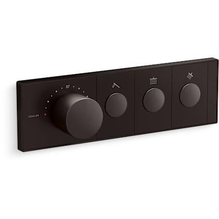 Kohler Anthem Three Function Thermostatic Valve Trim Only with Single Knob Handle, Integrated Diverter, and Volume Control - Less Rough In Brushed Graphite