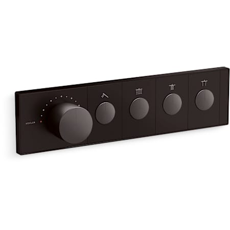 Kohler Anthem Four Function Thermostatic Valve Trim Only with Single Knob Handle, Integrated Diverter, and Volume Control - Less Rough In Brushed Graphite