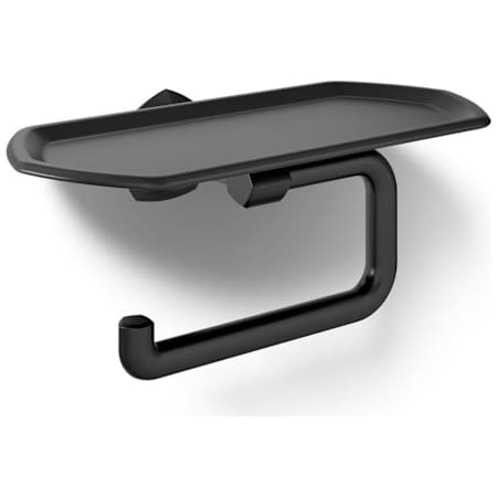 Kohler Occasion Wall Mounted Euro Toilet Paper Holder with Tray Matte Black