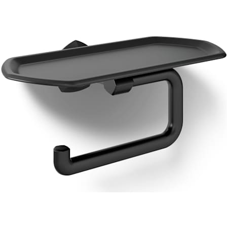 Kohler Occasion Wall Mounted Euro Toilet Paper Holder with Tray Matte Black