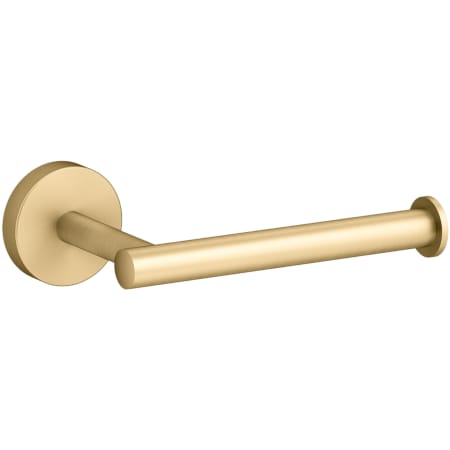Kohler Elate Wall Mounted Euro Toilet Paper Holder Vibrant Brushed Moderne Brass
