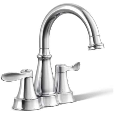 Kohler Bellera 1.2 GPM Centerset Bathroom Faucet with Clicker Drain Assembly Polished Chrome