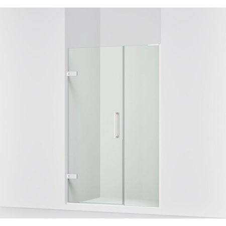 Kohler Composed 71-3/4" High x 46" Wide Pivot Frameless Shower Door with Clear Glass Bright Polished Silver