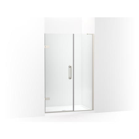 Kohler Components 71-3/4" High x 46" Wide Pivot Frameless Shower Door with Clear Glass Anodized Brushed Nickel
