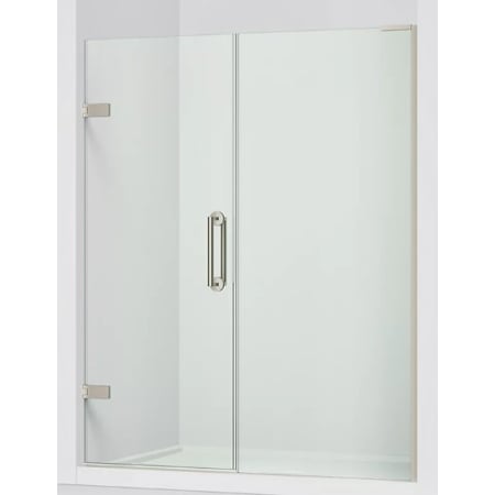Kohler Components 71-3/4" High x 58-3/4" Wide Pivot Frameless Shower Door with Clear Glass Anodized Brushed Nickel
