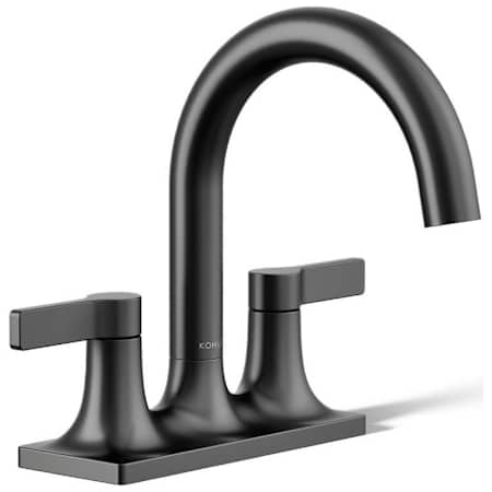 Kohler Venza 0.5 GPM Widespread Bathroom Faucet Matte Black