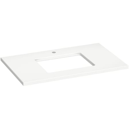 Kohler Silestone Quartz 37" Vanity Top with Rectangle Cutout
 Miami White