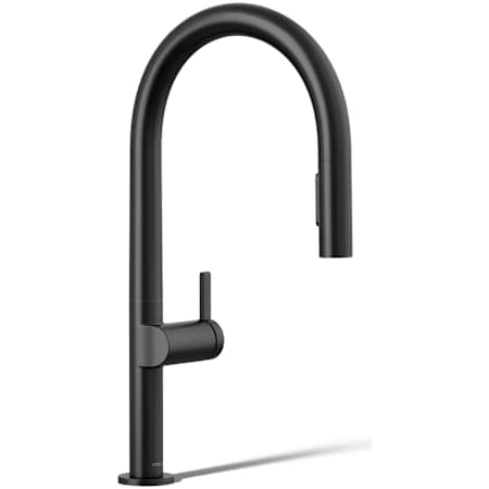Kohler Components 1.5 GPM Single Hole Pull Down Kitchen Faucet with Two Function Sprayhead Featuring DockNetik, ProMotion, and MasterClean Technologies Matte Black