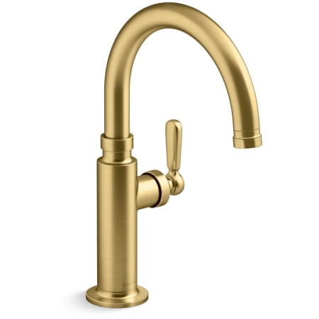 Kohler Edalyn by Studio McGee 1.5 GPM Single Hole Bar Faucet Vibrant Brushed Moderne Brass