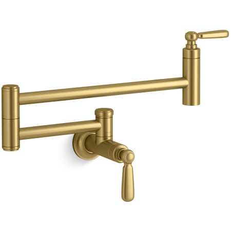 Kohler Edalyn by Studio McGee 3.2 GPM Wall Mounted Single Hole Pot Filler Vibrant Brushed Moderne Brass