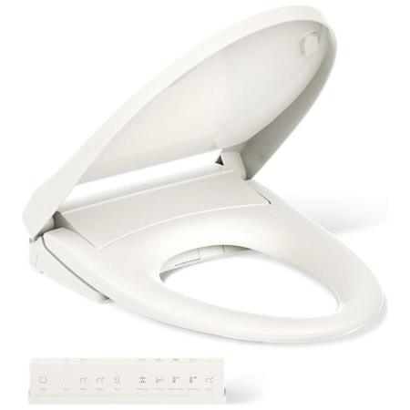 Kohler Irvine E915 Elongated Bidet Toilet Seat With Remote Control Biscuit