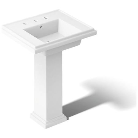 Kohler Tresham 24" Pedestal Bathroom Sink with 8" Centers and Pedestal Base White