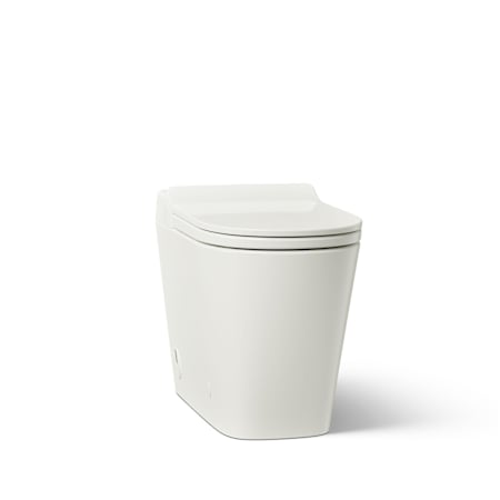 Kohler Leap 1.28 GPF Dual Flush One Piece Elongated Chair Height Toilet with Push Button Flush - Bidet Seat Included Dune