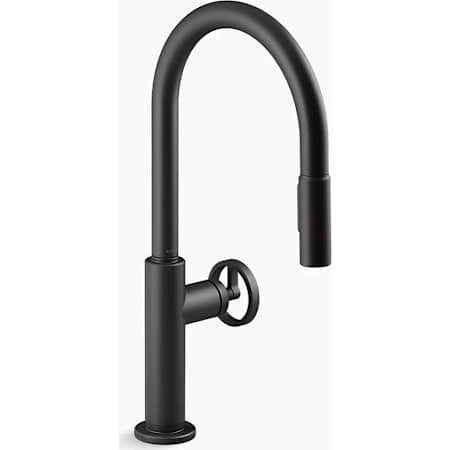 Kohler Billet 1.5 GPM Widespread Pull Down Kitchen Faucet - Includes Escutcheon Matte Black