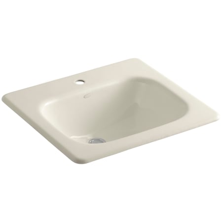 Kohler Tahoe 16" Cast Iron Drop In Bathroom Sink with 1 Hole Drilled and Overflow Almond