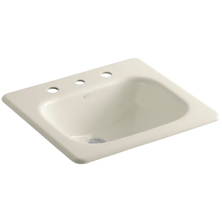 Kohler Tahoe 21" Cast Iron Drop In Bathroom Sink with 3 Holes Drilled and Overflow Almond