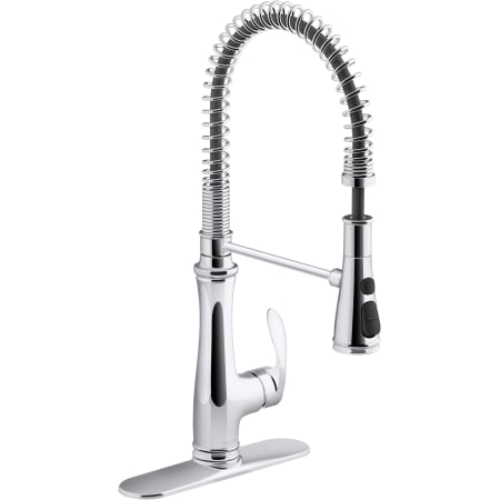 Kohler Bellera 1.5 GPM Single Hole Pull-Down Pre-Rinse Kitchen Faucet with Sweep Spray, Boost Spray, DockNetik, and MasterClean Technologies Polished Chrome