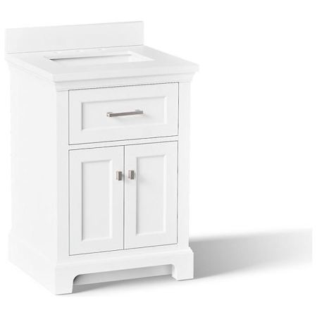 Kohler Charlemont 24" Free Standing Vanity Set with Cabinet and Quartz Vanity Top White