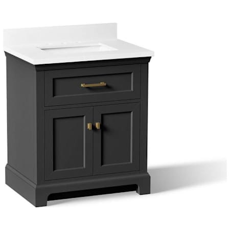Kohler Charlemont 32" Free Standing Vanity Set with Cabinet and Quartz Vanity Top Ferrous Grey