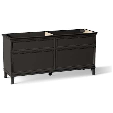 Kohler Artifacts 72" Double Free Standing Vanity Cabinet Only - Less Vanity Top Carbon Oak