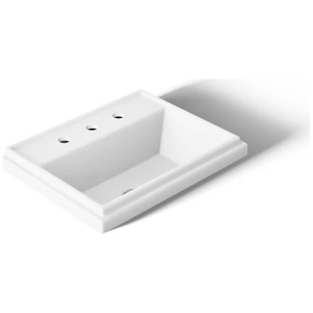 Kohler Tresham 20" Drop In Bathroom Sink with 3 Holes Drilled and Overflow White
